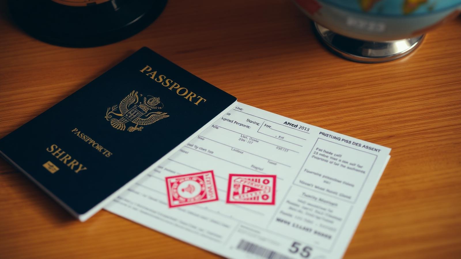 Approved visa stamps by Mark Consultant Pune